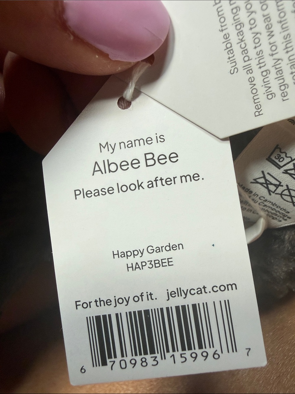 Jelly cat Albee Bee NWT - Picture 5 of 5